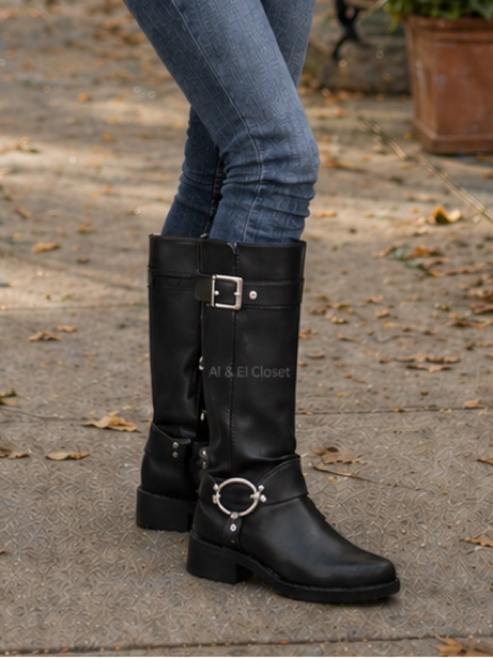 Michael Kors Crosby Moto Boots Black Leather Biker Boots Size 5.5 M New In Box